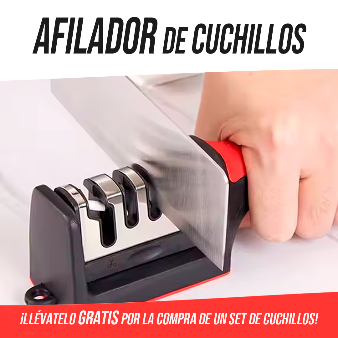 Set de Cuchillos de Colores + Afilador GRATIS – El Regalo Perfecto para Mamá