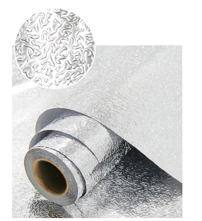 ROLLO DE PAPEL DE ALUMINIO ADHESIVO PARA COCINA 60CMX3M CORRUGADO