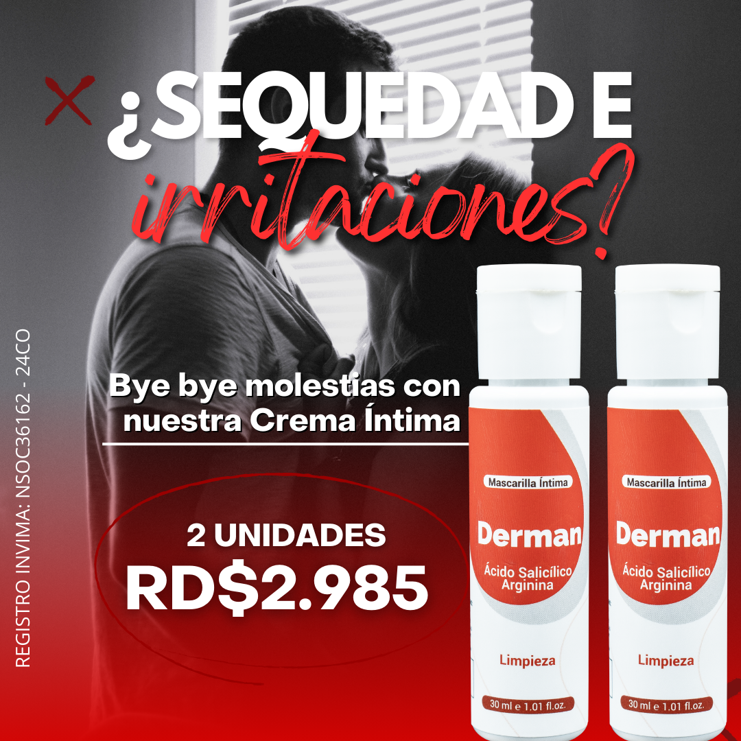💖 Mascarilla Íntima Derman – Aclarante & Hidratante 30ml