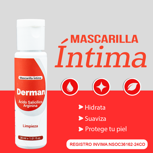 💖 Mascarilla Íntima Derman – Aclarante & Hidratante 30ml