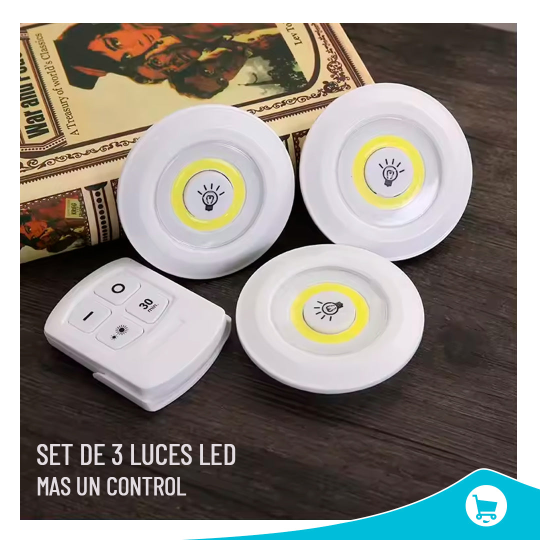 Set de 3 Luces Led Inalámbricas