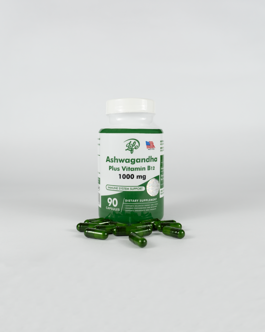 🧠💪 Ashwagandha + B12 x 90 cápsulas